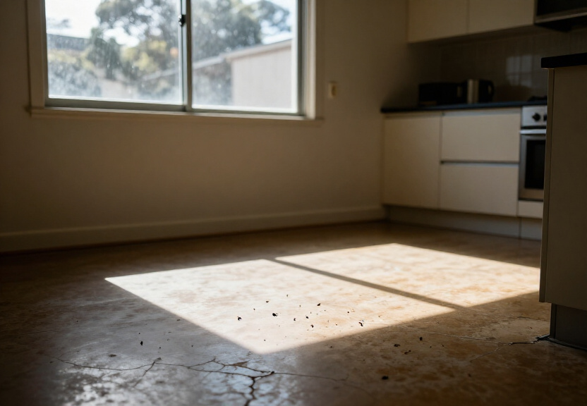 Cockroach infestation in a Camperdown restaurant kitchen before treatment
