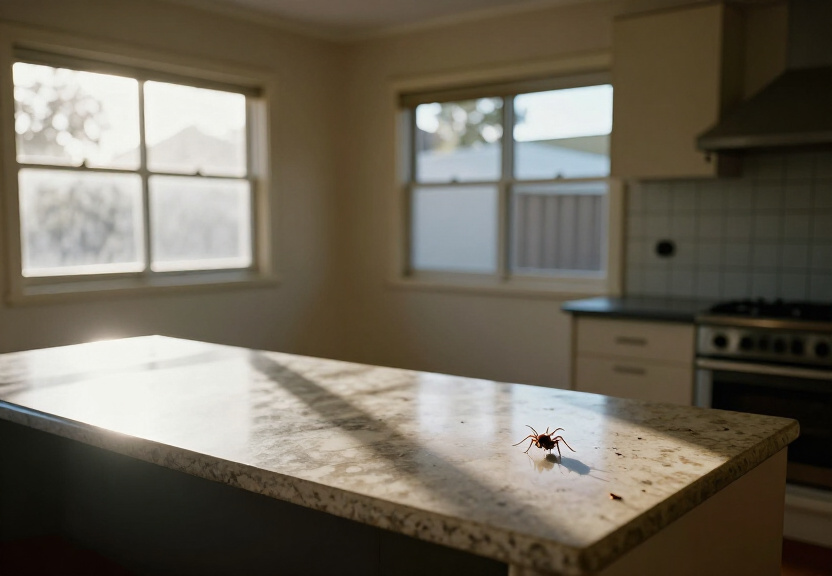 Ant trail in a Camperdown office break room before treatment
